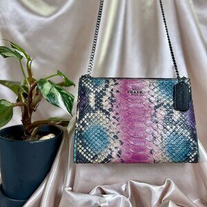 Coach Embossed Python Double-Zip Crossbody – Exotic (Style No. 52406)